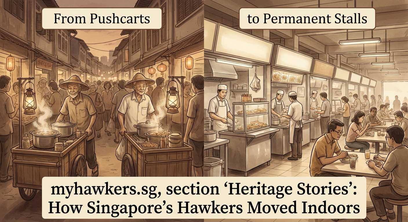 From Pushcarts to Permanent Stalls: How Singapore's Hawkers Moved Indoors — 2