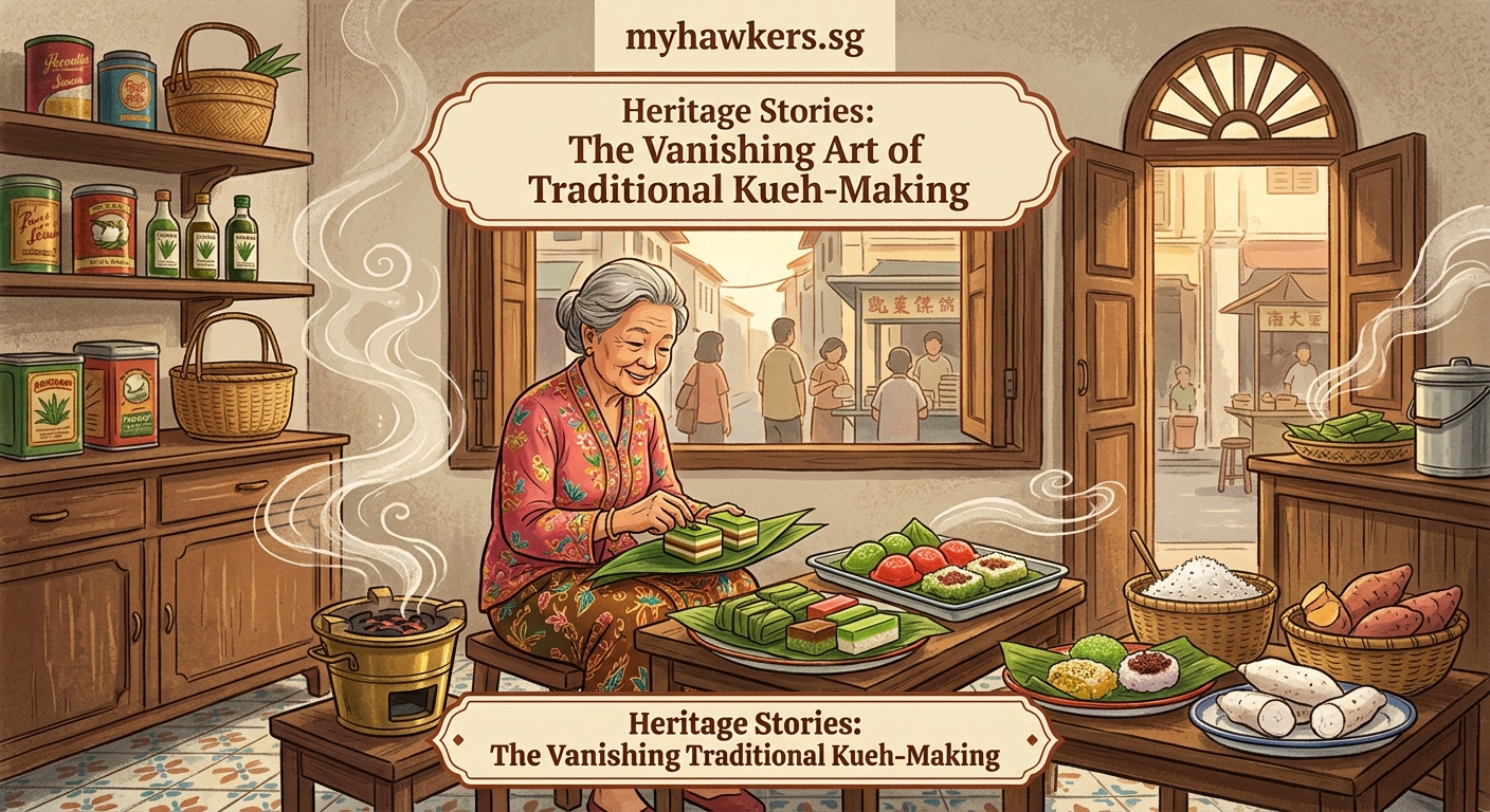 The Vanishing Art of Traditional Kueh-Making: Elderly Hawkers Keeping Peranakan Sweets Alive - Illustration 1