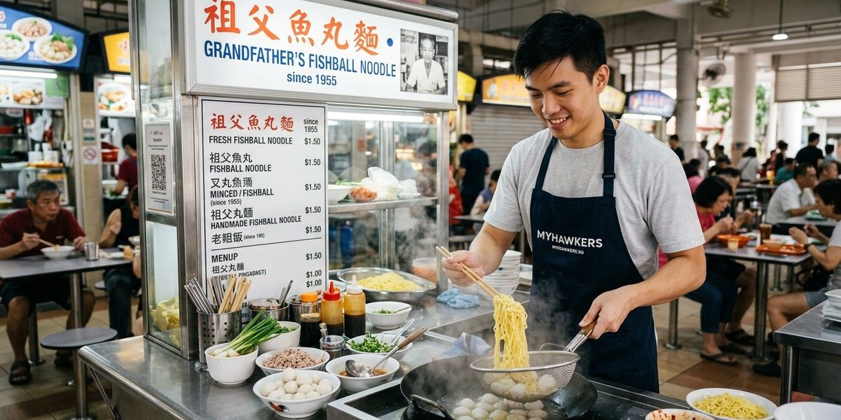 The 26-Year-Old Hawker Who Left a Six-Figure Salary to Save His Grandfather's Fishball Noodle Stall