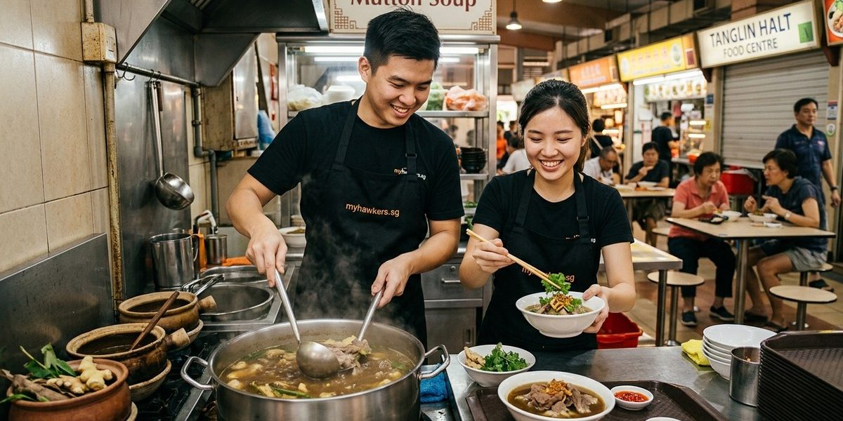 How a Young Hawker Couple Is Reviving a Lost Hainanese Mutton Soup Recipe in Tanglin Halt